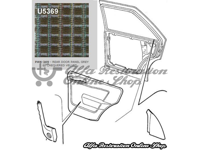 Alfa 155 Door Card - Left Rear Door