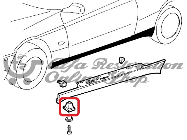 Alfa 145/146/155/GTV/Spider Side Skirt Plastic Bush