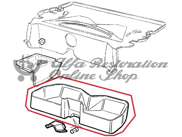 Alfa GTV/Spider 916 Series Battery Compartment Carpet Cover