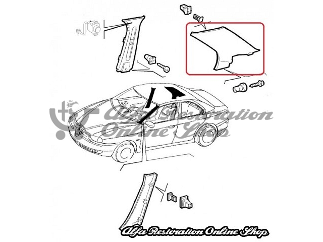 Alfa 156 Series 1 C-Pillar Inner Right Decorative Trim