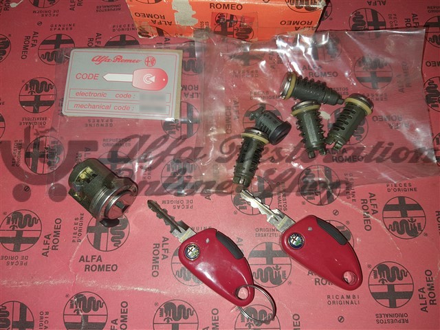 Alfa 156 Door/Ignition Lock Set with Keys and Electronic Code (1997-2002 models)