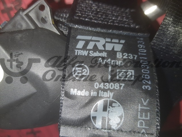 Alfa 166 Front Right Seat Belt with Pretensioner