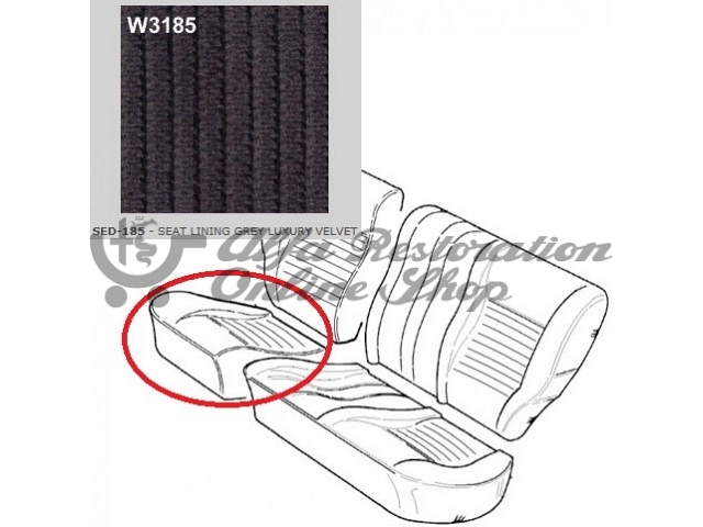 Alfa 145/146 Sport Kit Rear Seats Base Fabric - Right Side