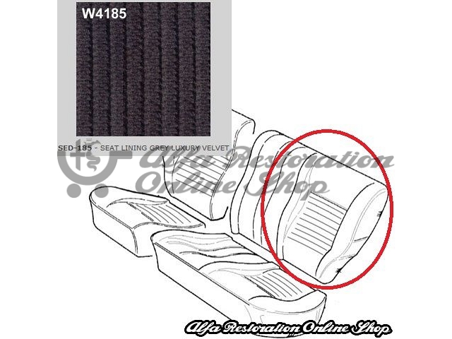 Alfa 146 Rear Seats Back Fabric - Left Side