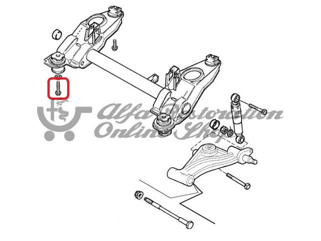 Alfa 145/146/155/Fiat Tipo/Tempra Rear Subframe Bolt M12 X 1.25 X 75 (Front Facing)