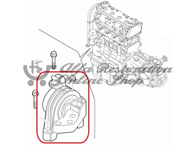Alfa Giulietta 1.8 TB Front Right Engine Mount (Engine Side)