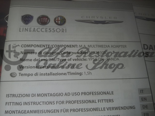 Alfa 147/156/GT/Lancia/Fiat Multimedia Adapter Kit