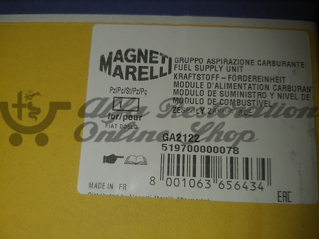 FIAT Doblo MY 2005 1.4 BZ CF4 MPI 8V Fuel Pump (Magneti Marelli)
