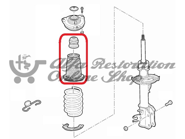 Fiat 500X/Jeep Renegade Front Suspension Bump Stop & Boot Set