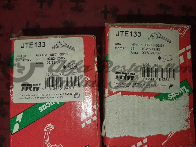 Alfa 33/Alfasud/Sprint Steering Track Rod End Set (TRW)