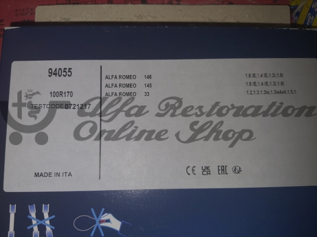 Alfa 33/145/146/Sprint 8V Hydraulic Tappets Engines Timing Belt & Tensioner Kit (DAYCO/SNR)