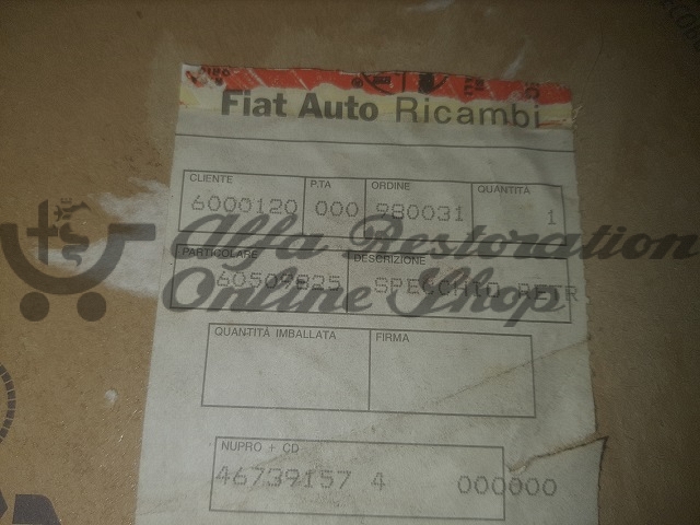 Alfa 164 (1987-1992) Left Door Rearview Mirror (LHD Vehicles)