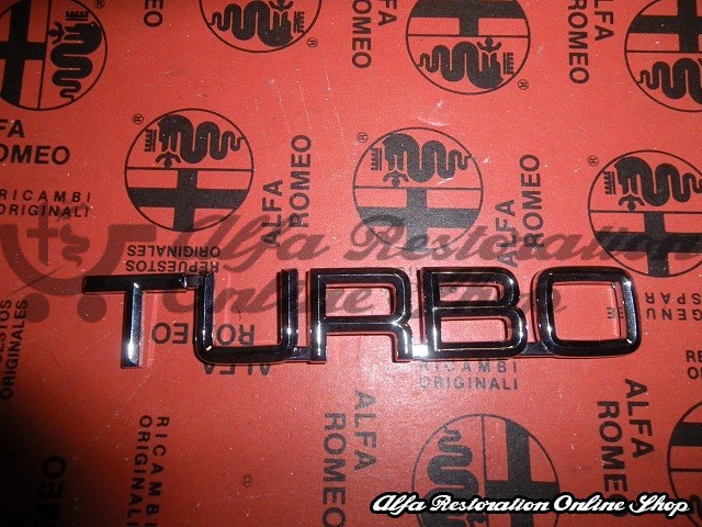 Alfa 75/164 "Turbo" Boot Badge