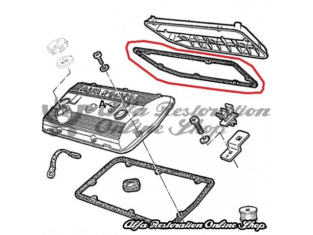 Alfa 164 3.0 12V Rear Head Valve Cover Gasket