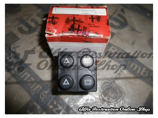 Alfa Spider 115 Series Heated Rear Window/Hazzard Lights Switch