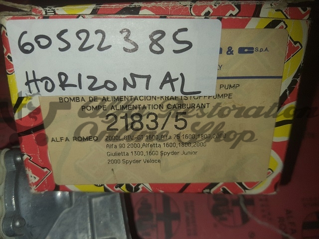 Alfa Romeo 75/Alfetta/Giulietta Mechanical Fuel Pump (BCD/Vertical Ports)