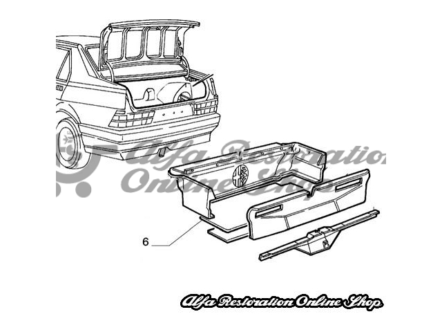 Alfa 75/Milano Luggage Compartment Mat