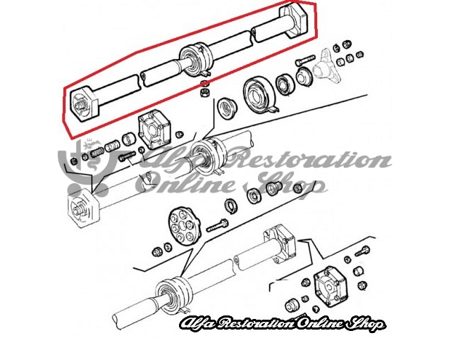 Alfa 75/Milano/SZ/RZ Prop shaft