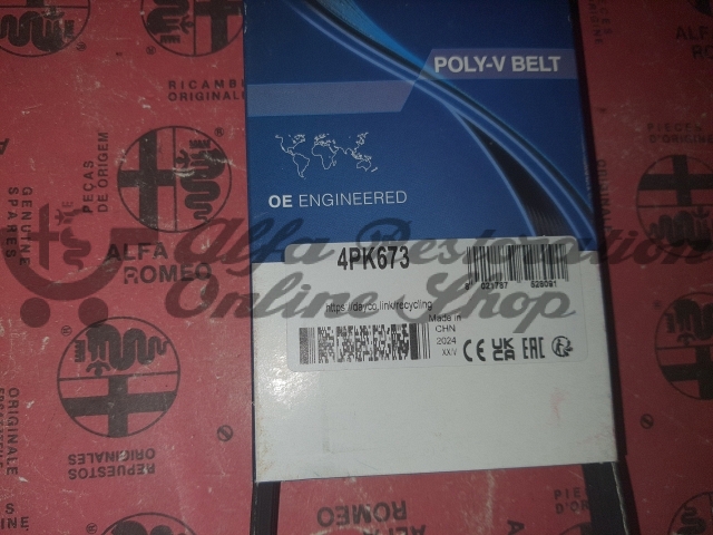 Alfa 155 2.6 V6/GTV & Spider 2.0 V6 TB Power Assisted Steering Belt