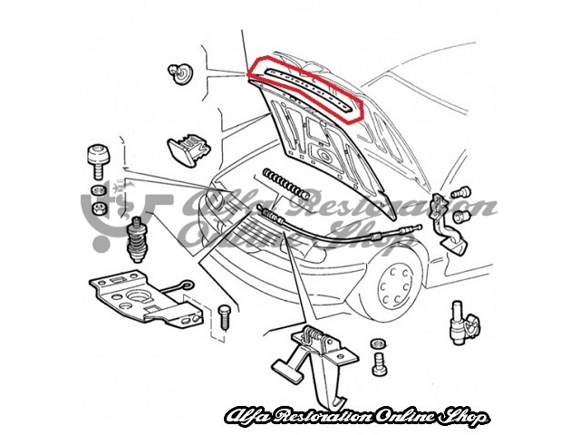 Alfa 145/146 Hood/Bonnet Front Seal
