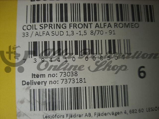 Alfa 33 905/907 Series Front Suspension Springs Set