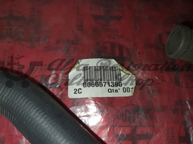 Alfa 164 Series 1/USA MY 91 2.0 TB V6/3.0 V6 12V Coolant Expansion Tank Lower Hose