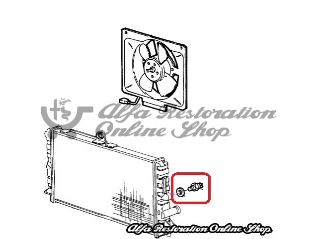 Alfa 33 907 Series Radiator Fan Waterproof Switch (87-92 Celcius Degrees)