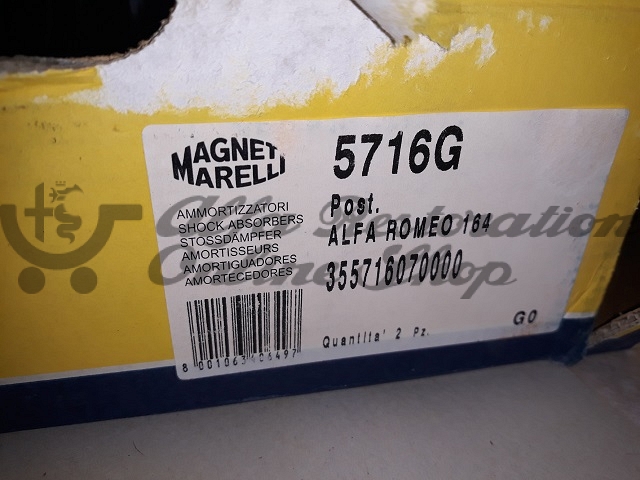 Alfa 164 2.0 TB/3.0 V6 24V Rear Shock Absorbers Set (Magneti Marelli)