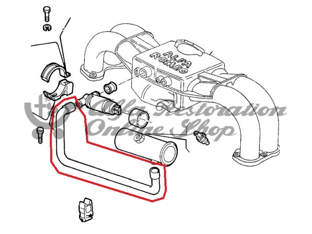 Alfa 33 IE 8V Bosch MP 3.2 Idle Speed Control Valve Hose