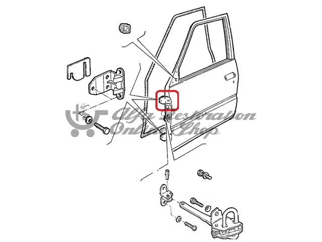 Alfa 33 905/907 Front Right Upper/Front Left Lower/Rear Right Lower Door Hinge