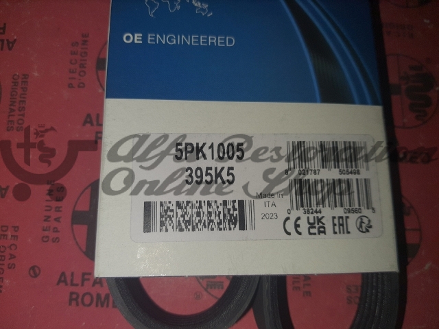 Alfa 155 2.6 V6/GTV & Spider 2.0 V6 TB Alternator Belt