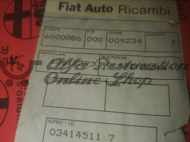 Alfa 164 FL92/Super/USA MY 94-95 Dome Light