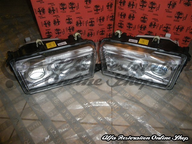 Alfa 155 Projector Headlights Set (Right and Left Side/LHD models/Electrically Adjustable)