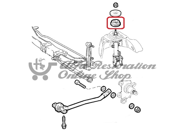 Alfa 156 Series 1 Rear Suspension Top Rubber Cap (On Chassis)