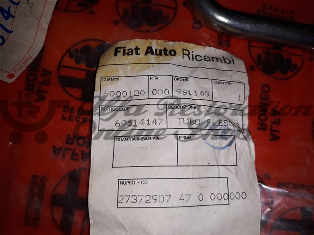 Alfa GTV 916 Phase 1 2.0 V6 TB Oil Cooler Hose
