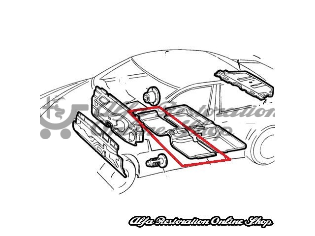 Alfa 156 Center Floor Section Sound Deadening Material