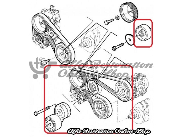 Alfa 145/146/156/166/GTV/Spider 2.0 TS Accessories Belt Kit