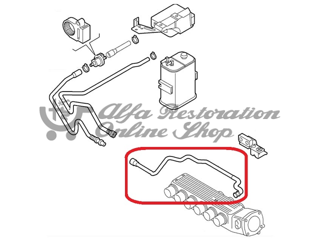 Alfa 147/156/GT 2.5/3.2 V6 Fuel Tank Breather Nylon Hose (on Intake Manifold)