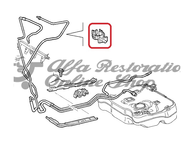 Alfa 147/156/166 V6 Fuel Line Plastic Clip