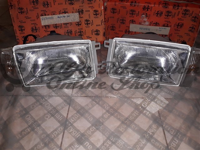 Alfa 90 Headlights Set (Right and Left Side/LHD models)