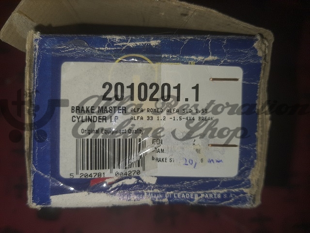 Alfa 33/Alfasud/Sprint Brakes Master Cylinder (ID 20.6 mm) (3 ports with Front Facing Vertical Port)