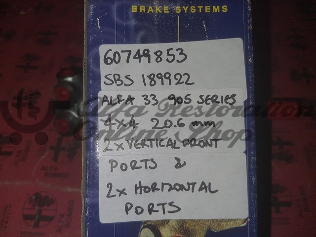 Alfa 33 905 Series 4X4 Models Brakes Master Cylinder (ID 20.6 mm/4 ports)