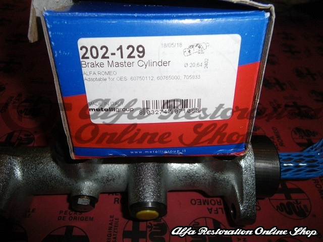 Alfa 33/Alfasud/Sprint CIFAM Brakes Master Cylinder (ID 20.6 mm/3 ports with rear facing vertical port)