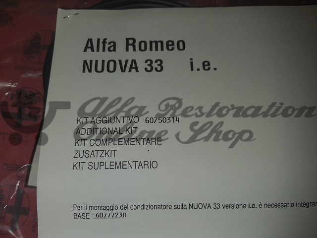 Alfa 33 907 Series 1.4 IE/1.5 IE/1.7 IE Air Conditioning Fast Idle Kit