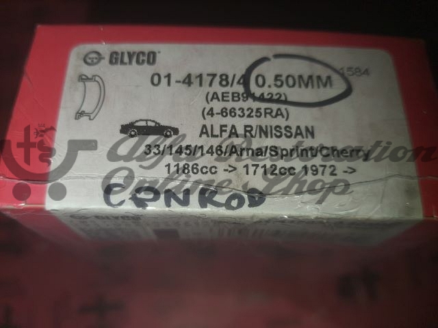 Alfa 33/Alfasud/Sprint/145/146 8V Conrod Bearings Set (Oversize +0.50)