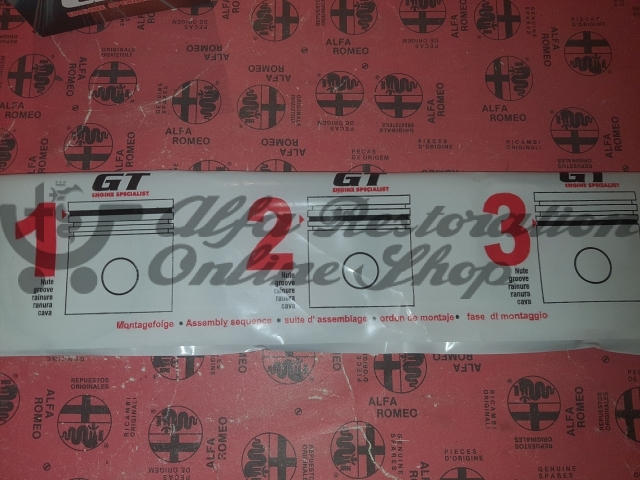 Alfa 33/Alfasud/Sprint 1.5 IE/Carbureted Piston Rings (Oversize +0.60)