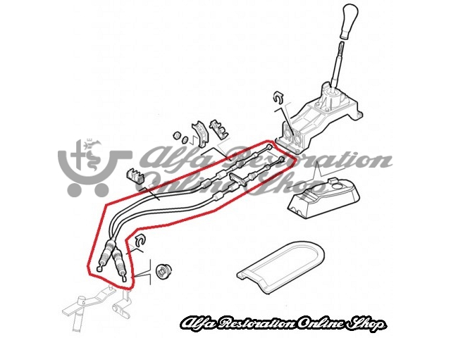 Alfa 147 1.6/2.0 Twin Spark/1.9 JTD Gear Lever Cables (Original)