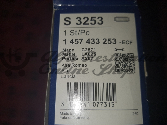 Alfa 155 2.5 V6/GTV & Spider 2.0 V6 TB Air Filter Element
