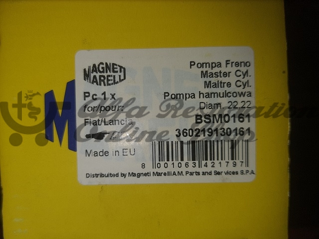 Alfa 145/146/155/GTV/Spider Brakes Master Cylinder (ID 22.2 mm/4 ports)