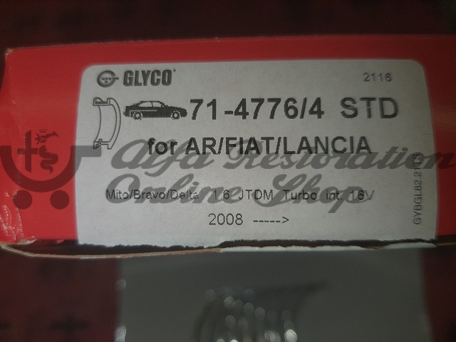 Alfa 159/Brera/Spider/MITO/Giulietta 1.8 TB Conrod Bearings Set (Standard Size)
